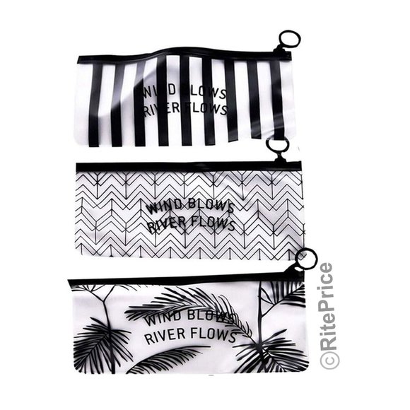 PVC Transparent Small Bag Women's Makeup Waterproof Travel Organizer (3 Pack) - Picture 2 of 8